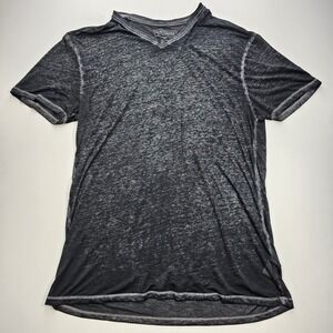 Buckle Black Mens XL V-Neck Burnout T-Shirt Charcoal Grey Short Sleeve BB3165